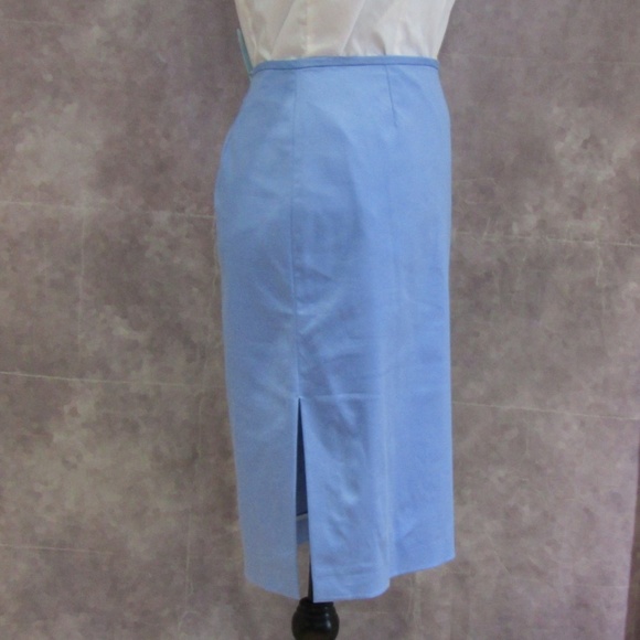 J. Crew Petite Blue Pencil Skirt Size P6 - Picture 3 of 5